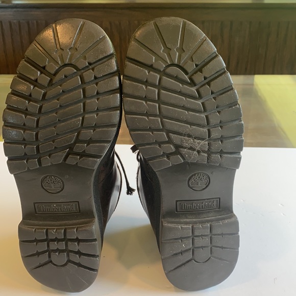 Timberland Brown Leather Hiking Ankle Boots Preowned Women Sz.6M man made soles - Picture 5 of 8